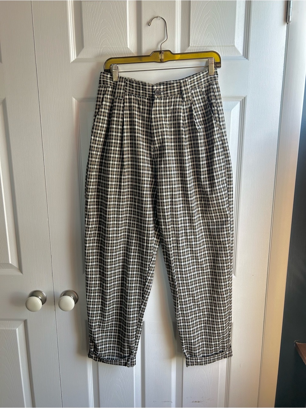 Topshop Plaid Women’s Balloon Trousers - 8